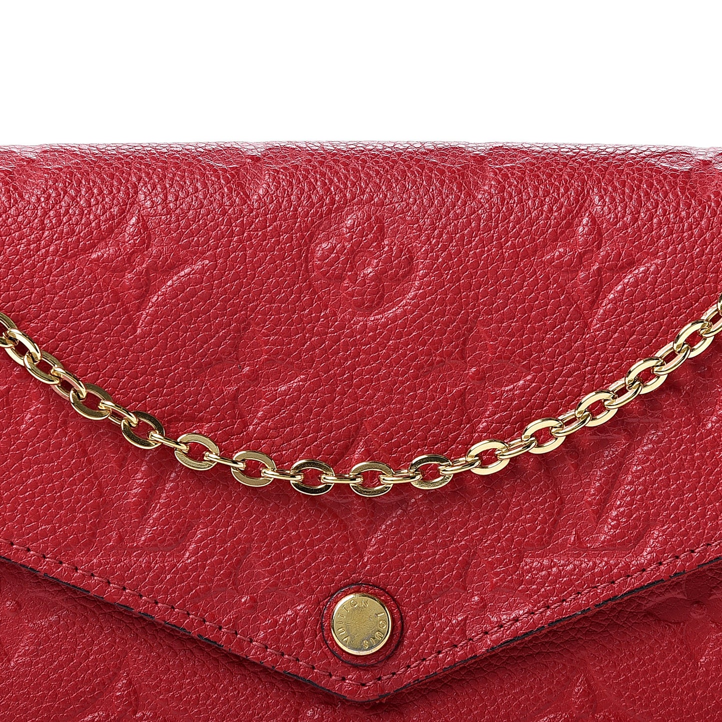 Empreinte Pochette Felicie Chain Wallet Scarlet