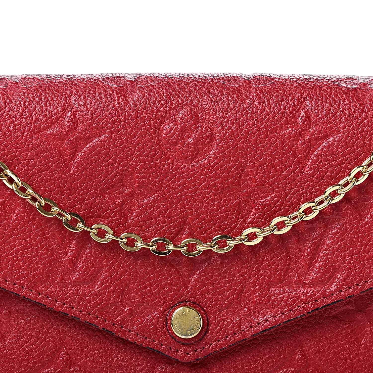 Louis Vuitton Empreinte Pochette Felicie Chain Wallet Scarlet 6 of 12