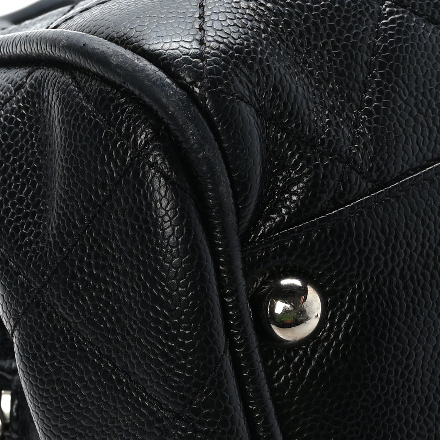 Chanel Caviar Quilted CC Timeless Bowler Black 8 of 12