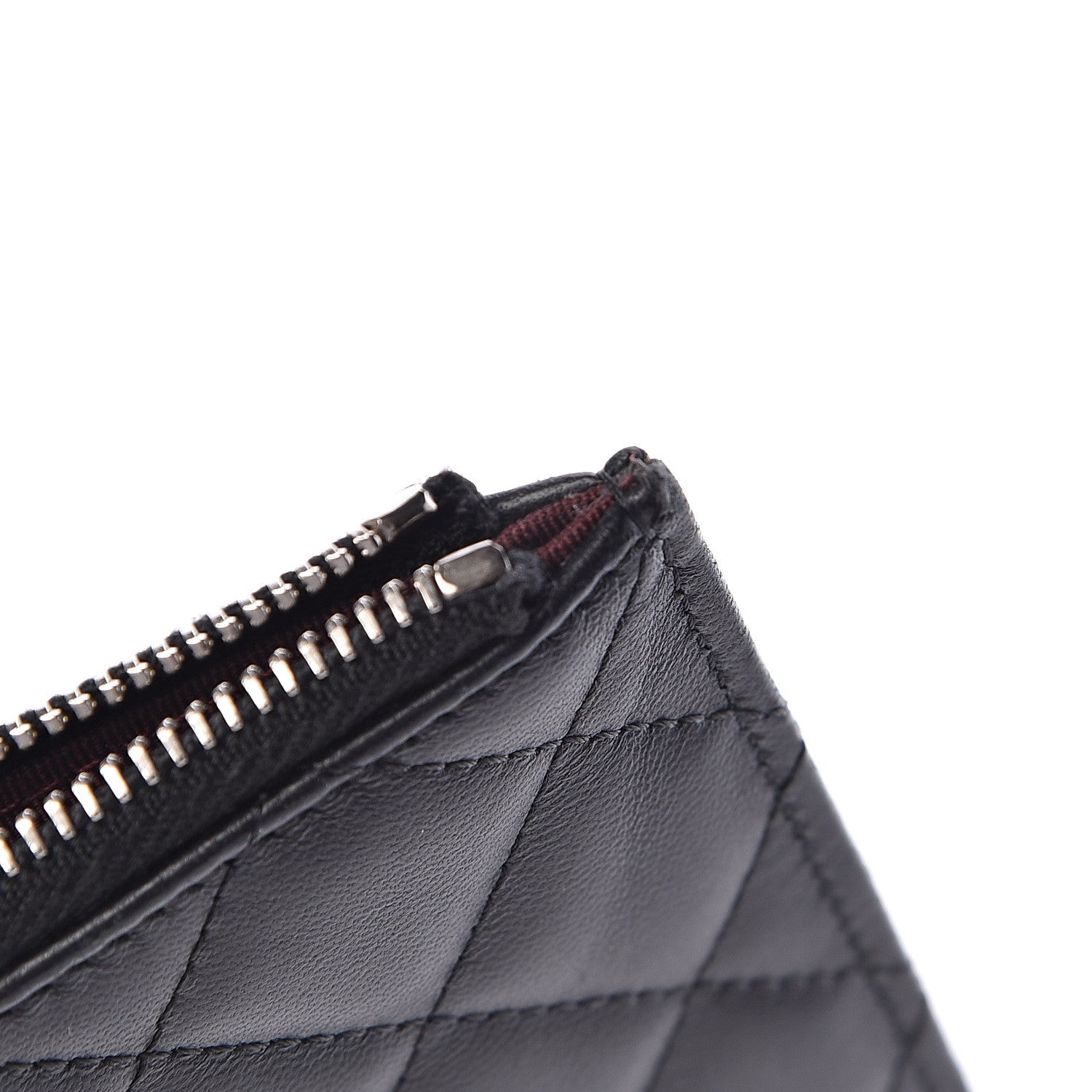 Chanel Lambskin Quilted Classic Zip Pouch Black 9 of 12
