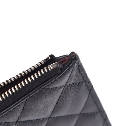 Chanel Lambskin Quilted Classic Zip Pouch Black 9 of 12