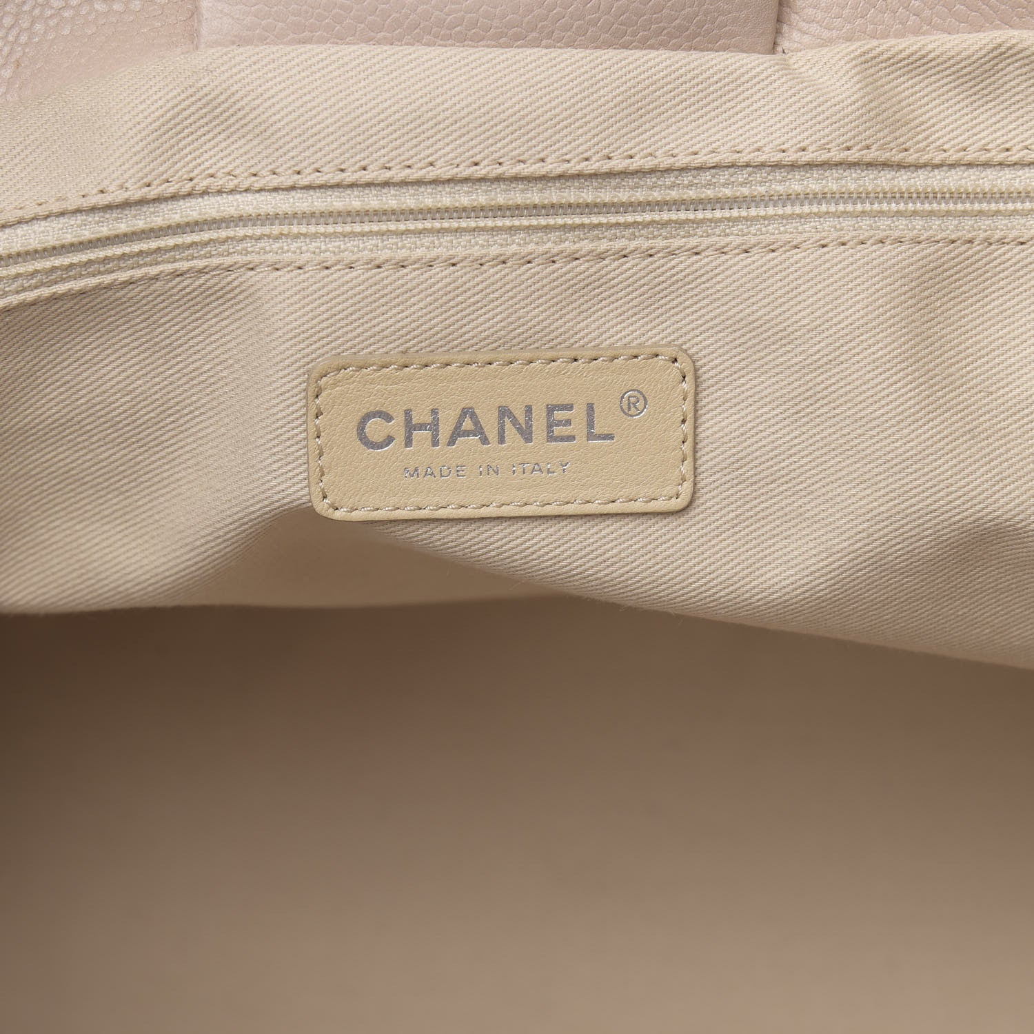 Chanel Caviar CC Tote Beige 7 of 19