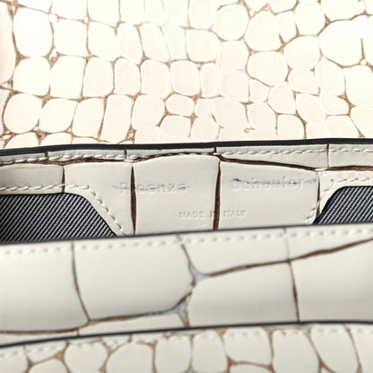 Proenza Schouler Calfskin Crocodile Embossed Micro PS1 Satchel Clay 5 of 7