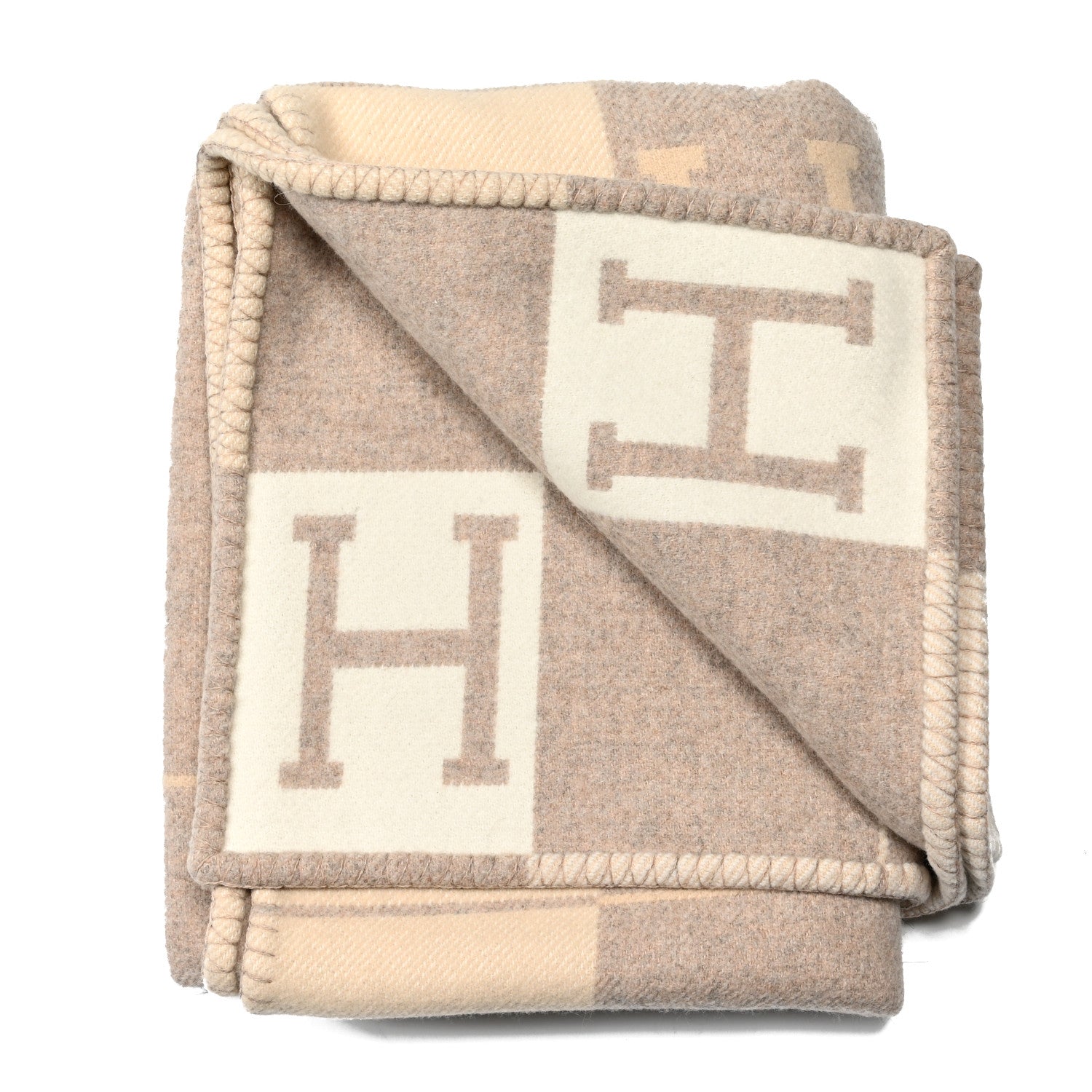 Hermes Wool Cashmere Avalon III Blanket Coco Camomille 2 of 3