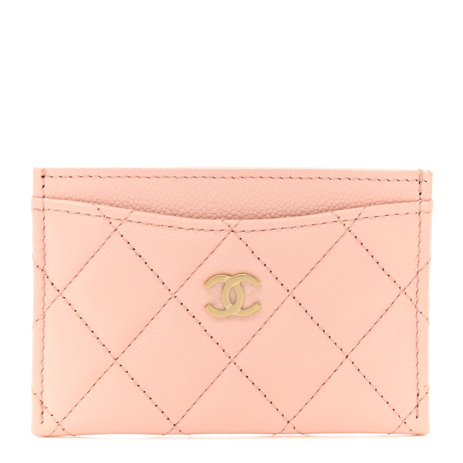 Chanel Caviar Quilted Card Holder Light Pink 1 of 10