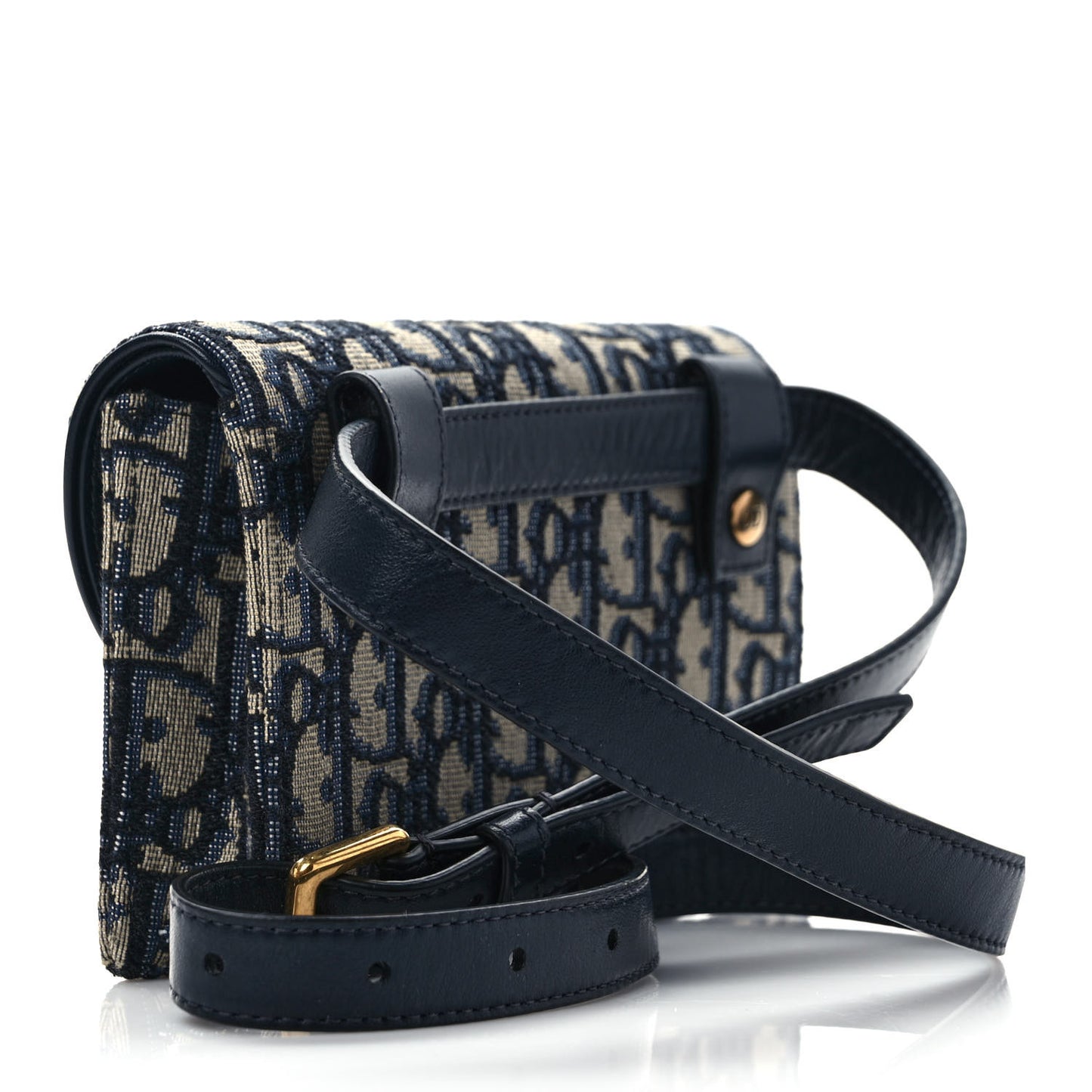 Oblique Saddle Belt Bag Blue