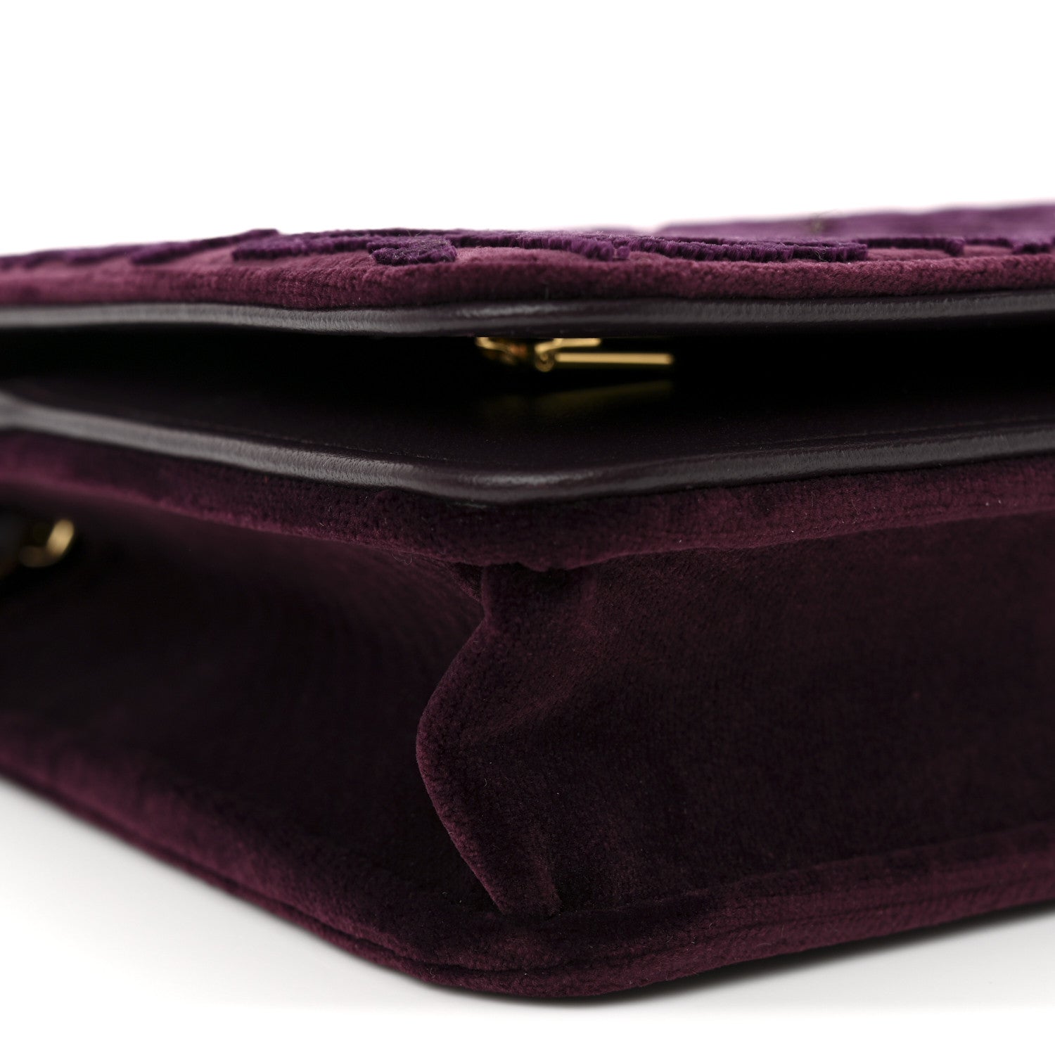 Chanel Velvet Metiers D'Art Wallet On Chain WOC Burgundy 10 of 12