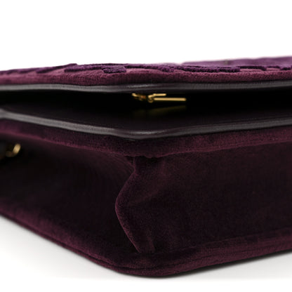 Chanel Velvet Metiers D'Art Wallet On Chain WOC Burgundy 10 of 12