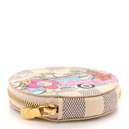 Louis Vuitton Damier Azur 2021 Christmas Animation Hollywood Bag Charm Fuchsia 4 of 7