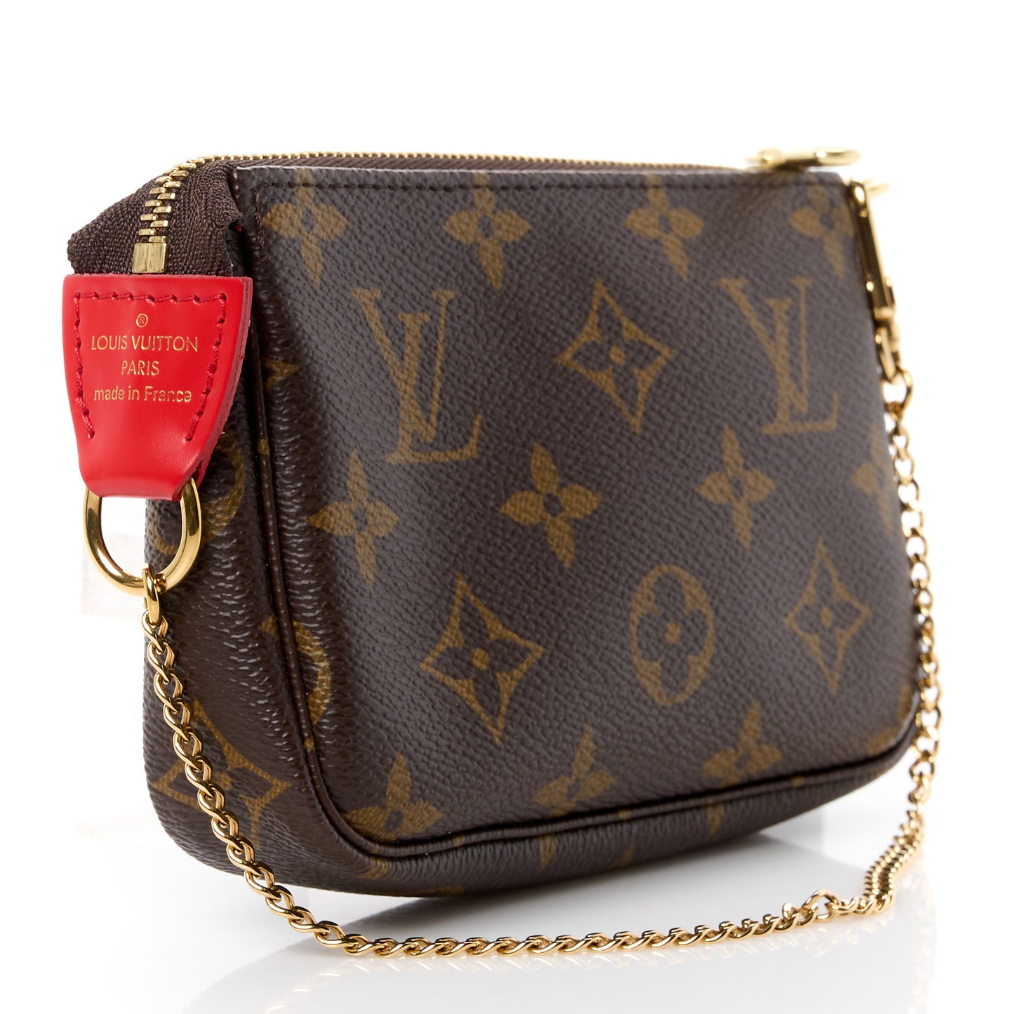LOUIS VUITTON Monogram 2020 Christmas Animation Bumper Cars Mini Pochette Accessories Coquelicot