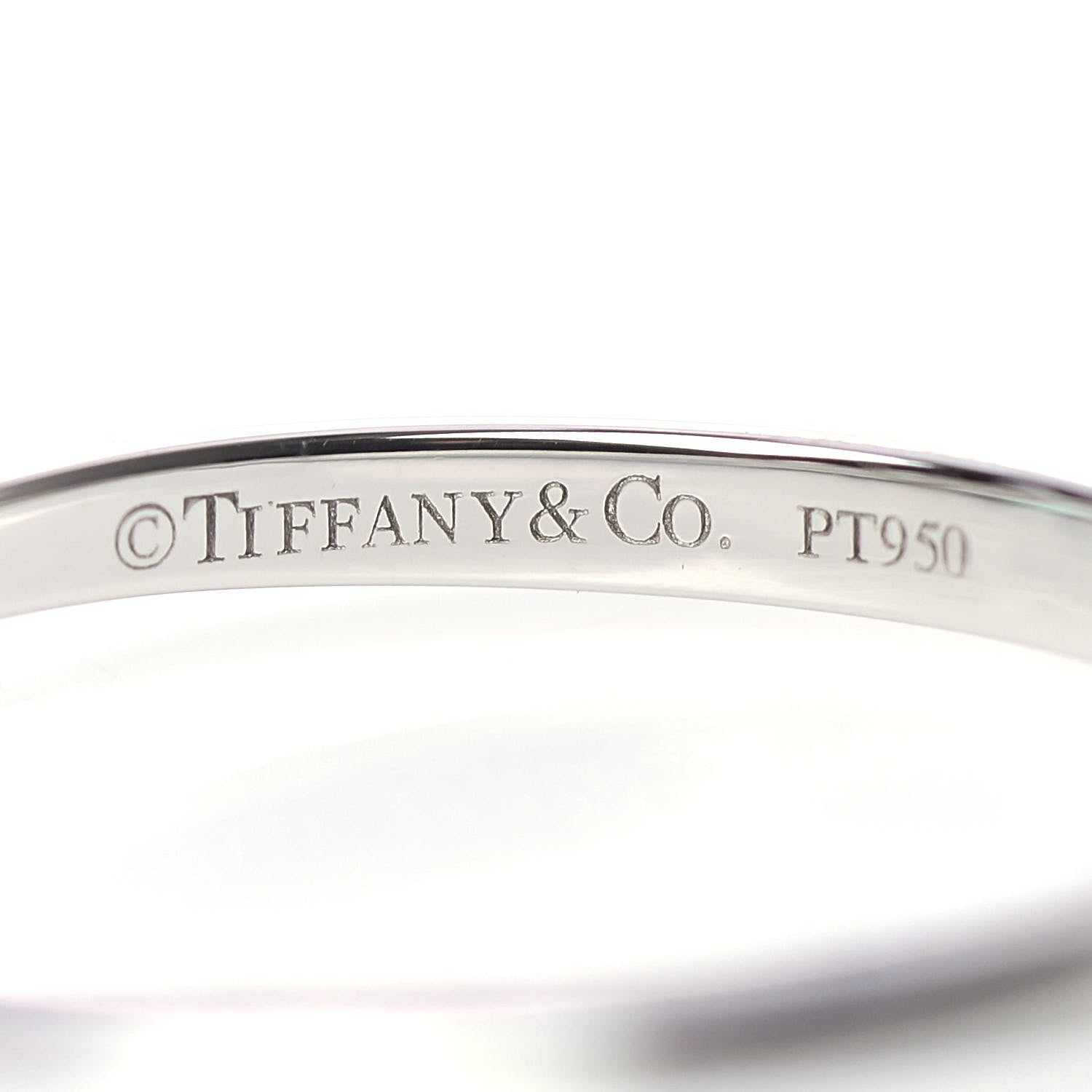 Tiffany Platinum Diamond Three Stone Milgrain Ring 51 5.75 4 of 5