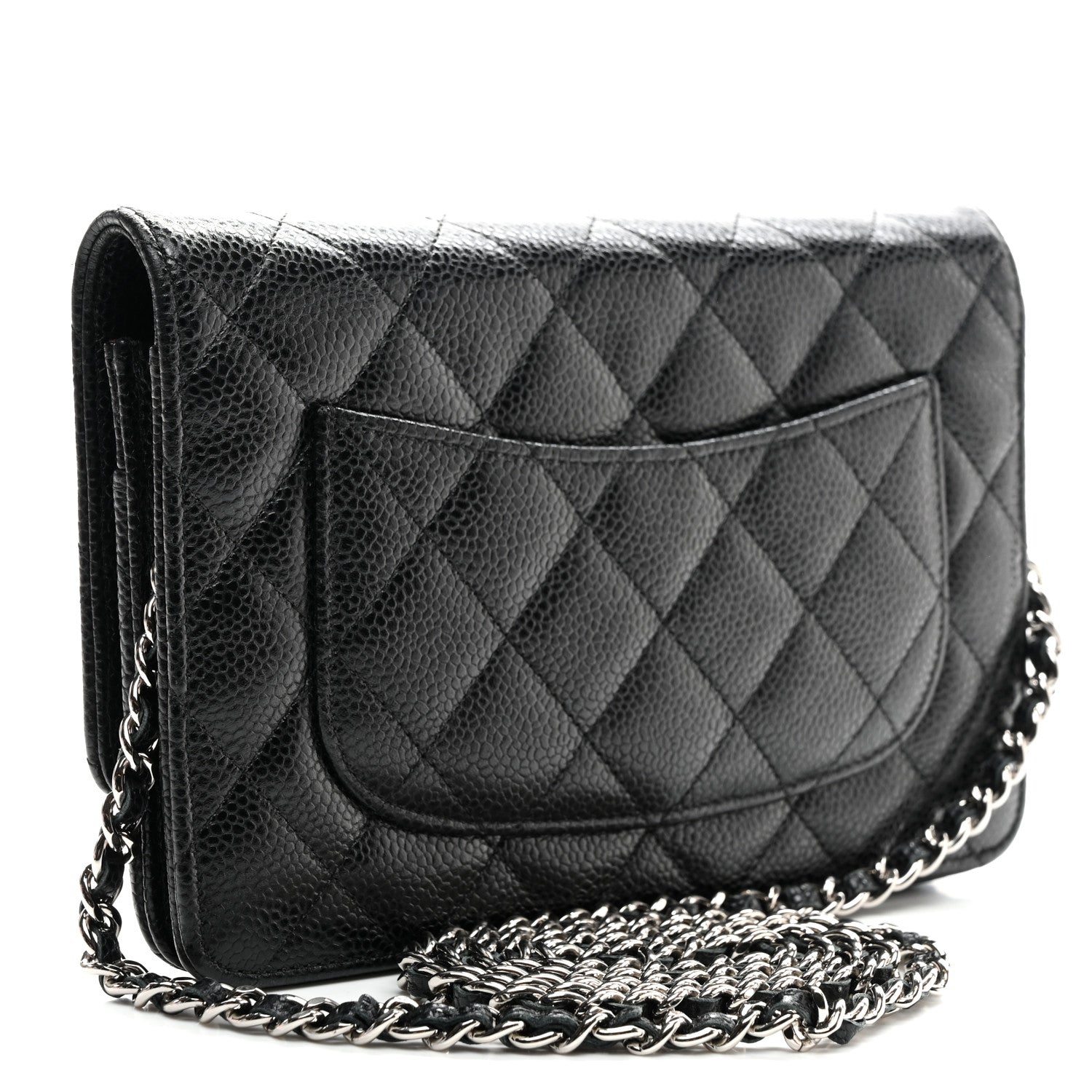 Chanel Caviar Quilted Wallet On Chain WOC Black 2 of 10