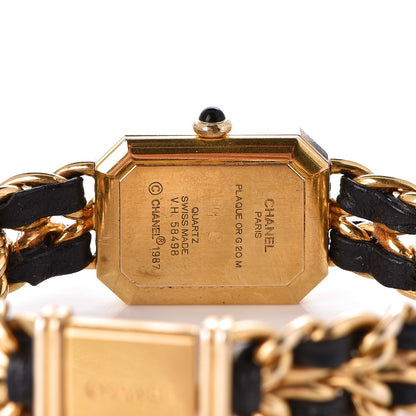 Chanel Stainless Steel Lambskin 20mm Chain Premiere Quartz Watch Gold L 3 of 6