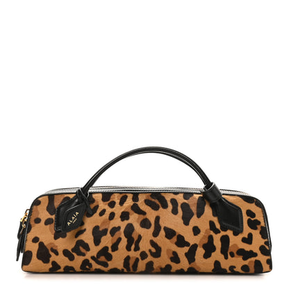 Alaia Calf Hair Leopard Print Le Teckel Clutch Brun Sepia 1 of 10