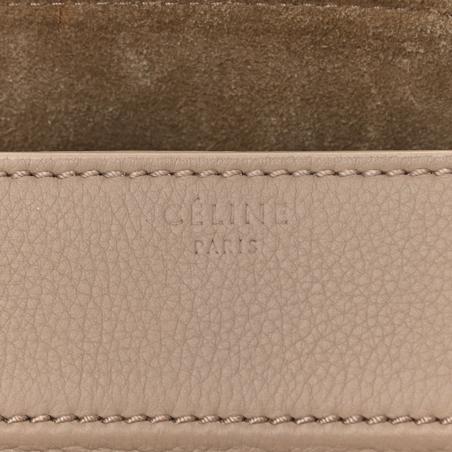 Celine Grained Calfskin Medium Phantom Luggage Taupe 6 of 10