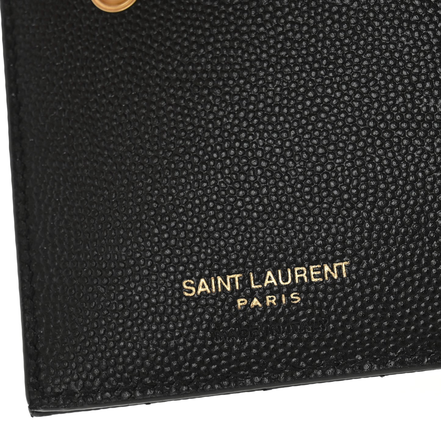 Grain De Poudre Matelasse Chevron Monogram Zipped Two-Part Wallet Black