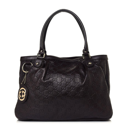 Gucci Guccissima Medium Sukey Top Handle Tote Chocolate 1 of 12