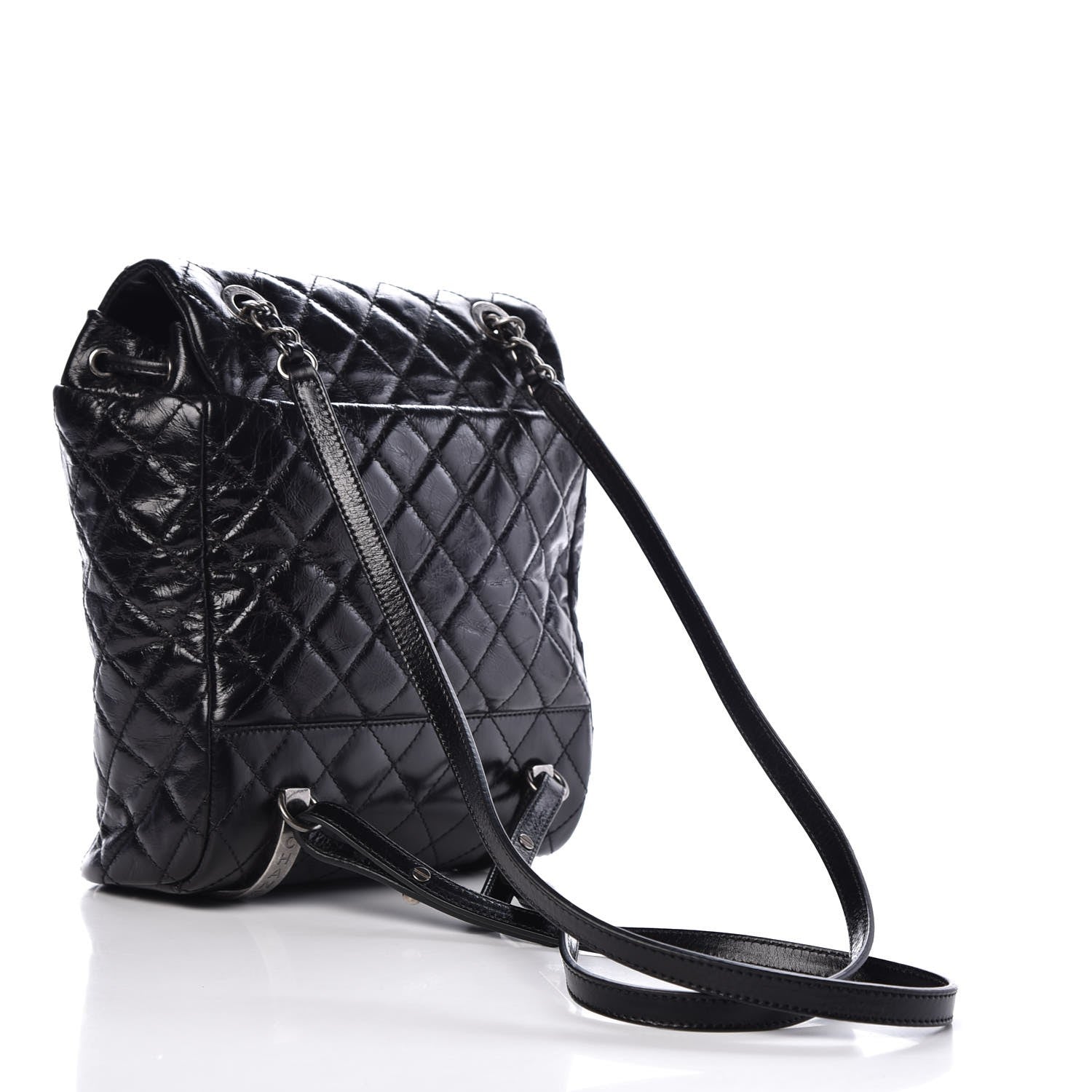 Chanel Glazed Calfskin Quilted Small Salzburg Mountain Backpack Black 3 of 7