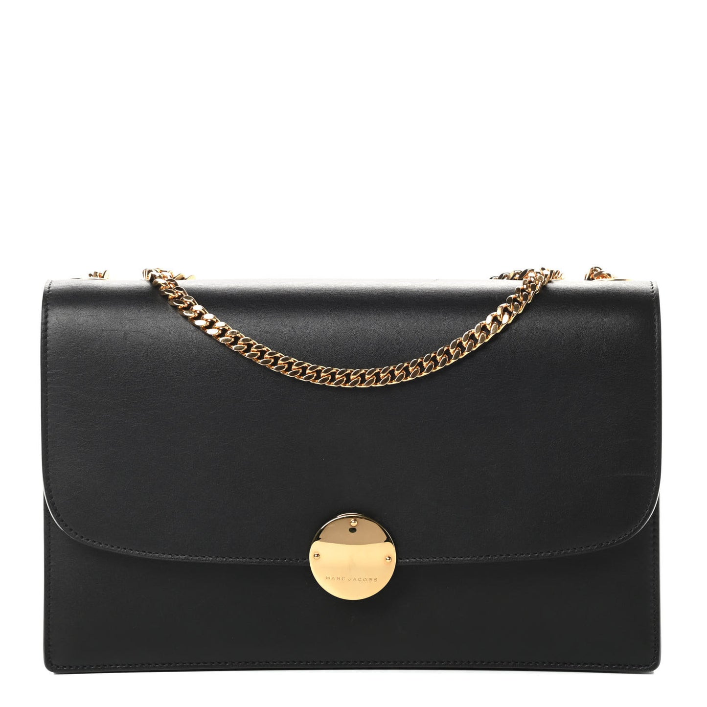 Calfskin Big Trouble Chain Bag Black