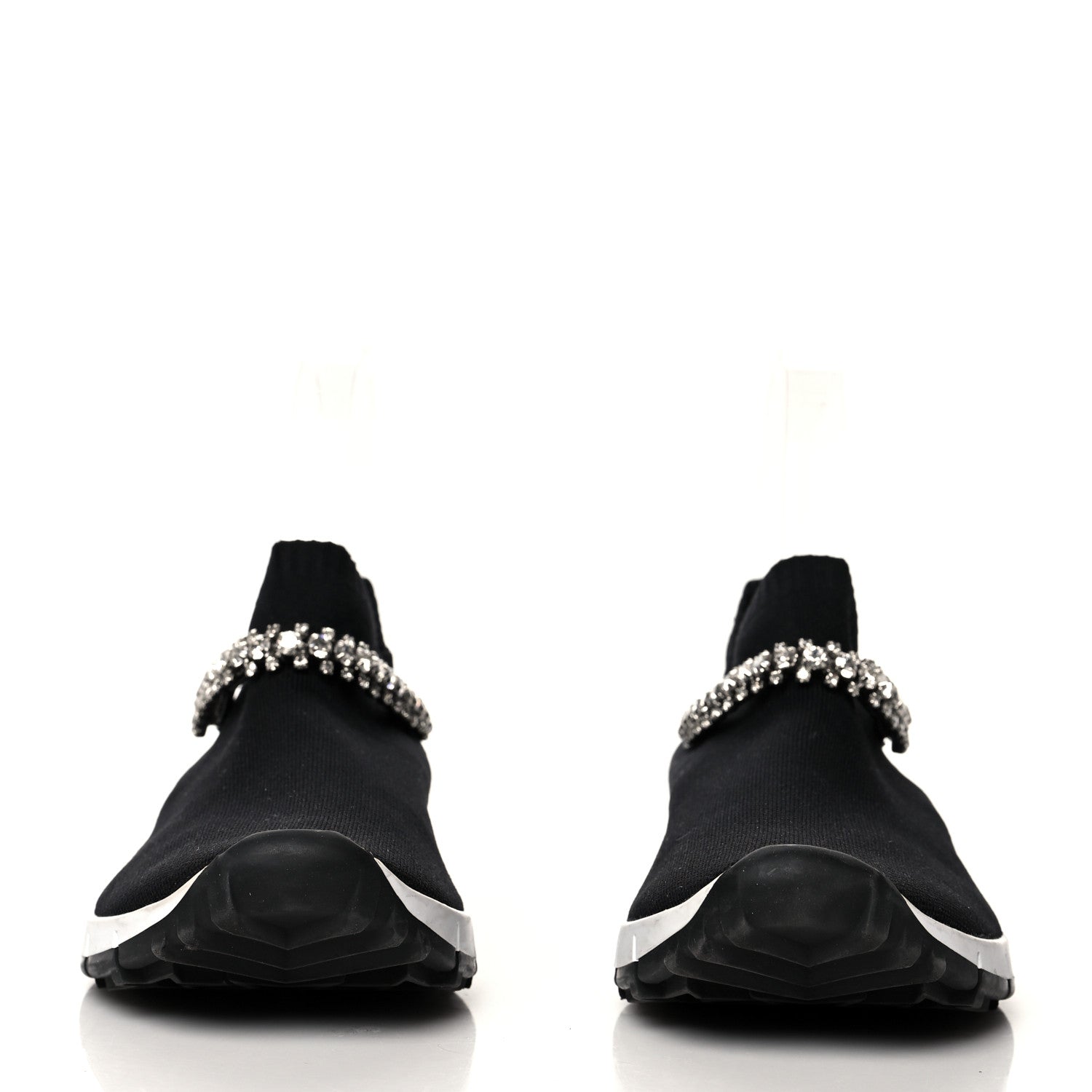 Jimmy Choo Knit Crystal Verona Sneaker 38.5 Black 2 of 7