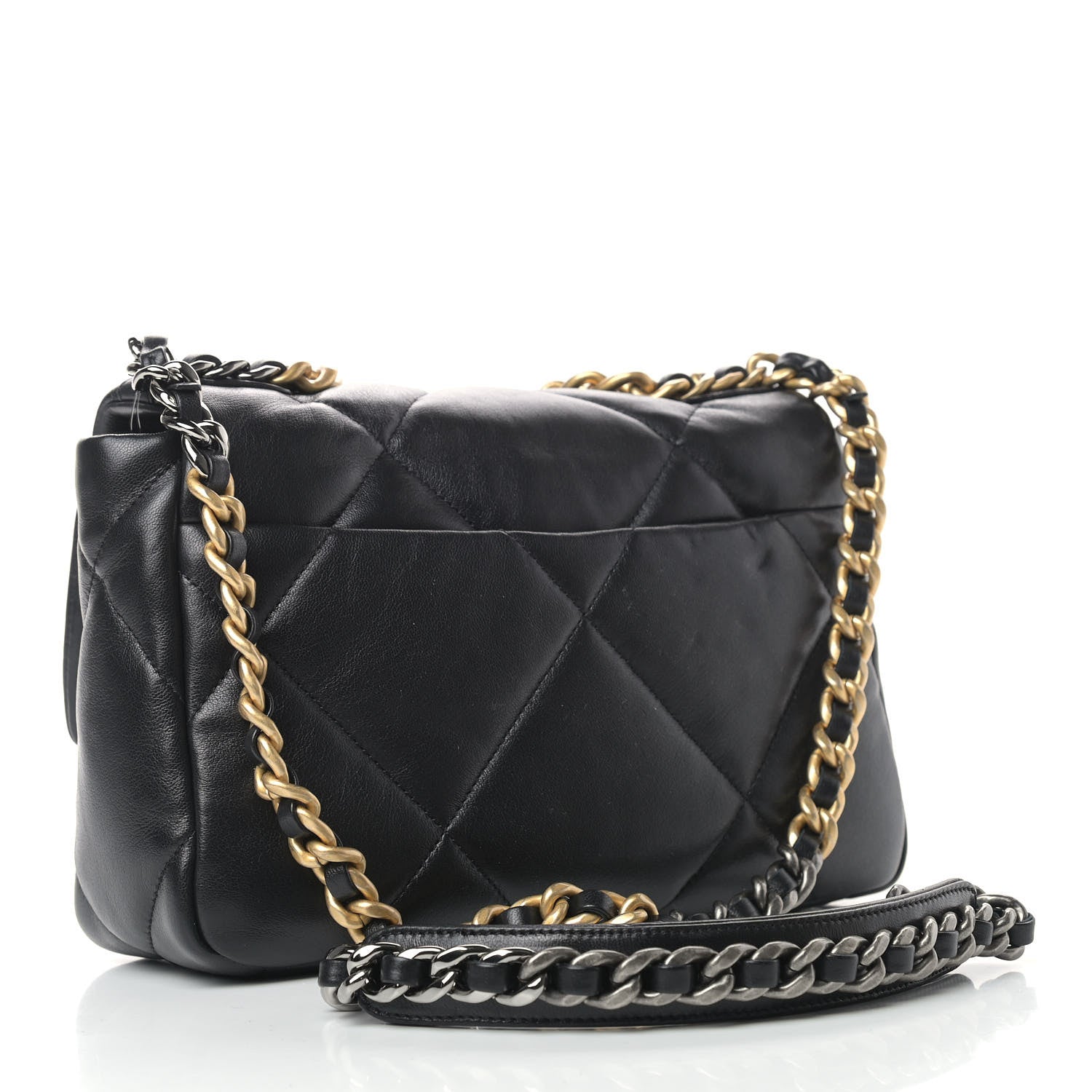 Chanel Lambskin Quilted Medium Chanel 19 Flap Black 3 of 10