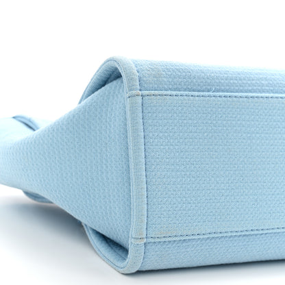 Chanel Mixed Fibers Small Deauville Tote Light Blue 10 of 15