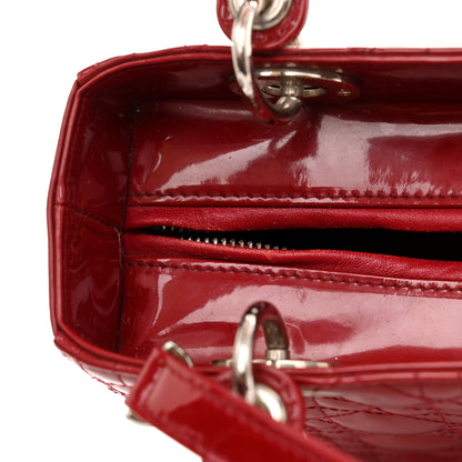 Christian Dior Patent Cannage Medium Lady Dior Red 11 of 16