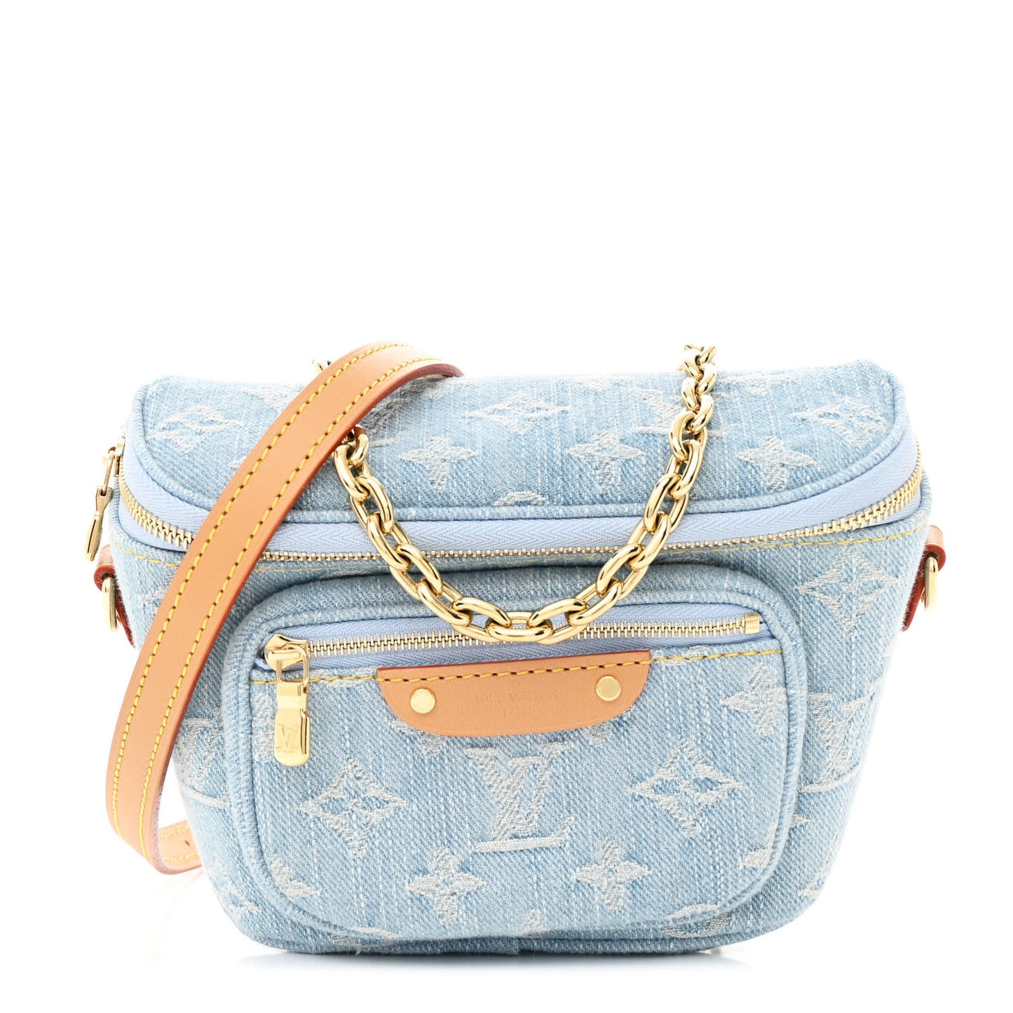 Monogram Denim Mini Bumbag Sky Blue