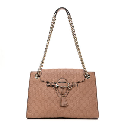 Gucci Guccissima Large Emily Chain Shoulder Bag Camelia 1 of 10