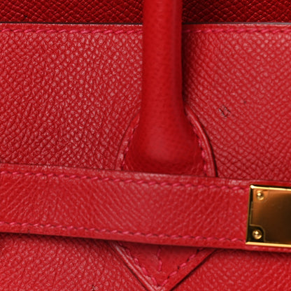 Hermes Epsom Birkin 35 Rouge Casaque 10 of 16