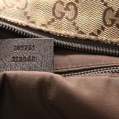 Gucci Monogram Web Medium Flat Messenger Bag Brown 6 of 17