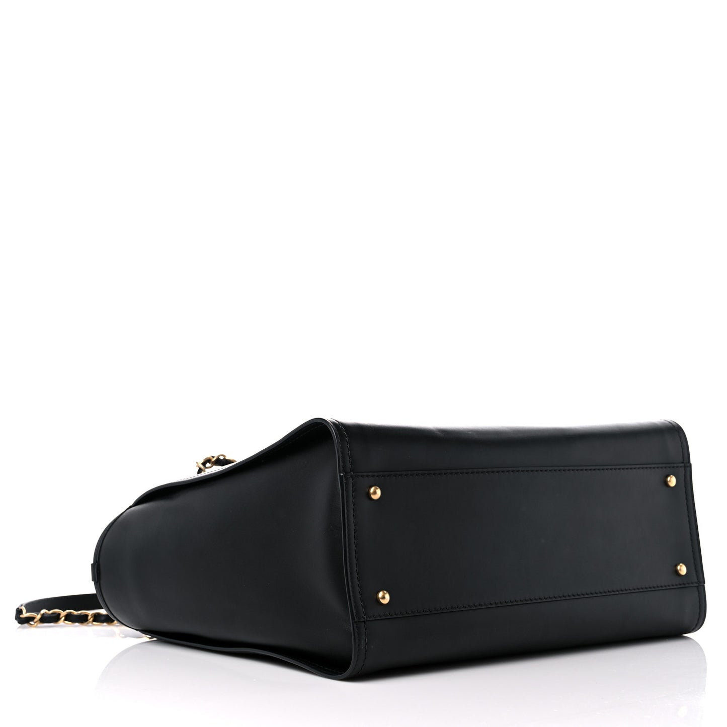 Calfskin Medium Deauville Tote Black