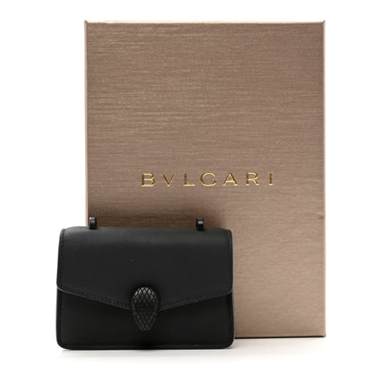 Bulgari Calfskin Serpenti Forever Micro Bag Black 7 of 7