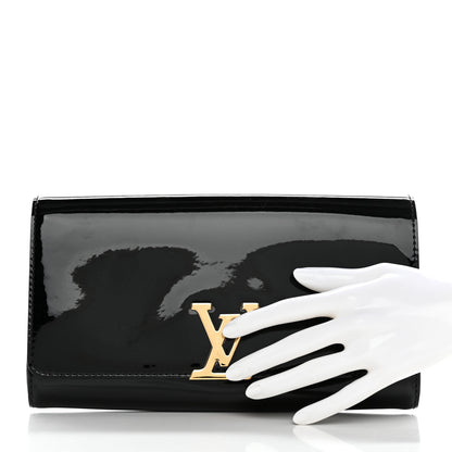 Louis Vuitton Patent Neo Sobe Louise EW Clutch Black 2 of 6