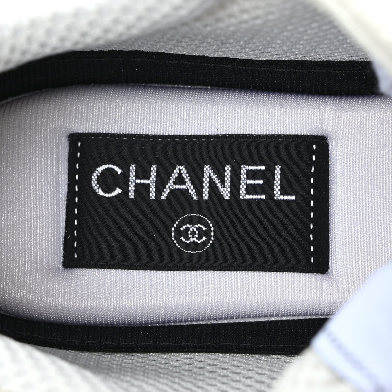 Chanel Calfskin Mesh Lycra Suede Womens Logo Sneakers 37 White 8 of 10