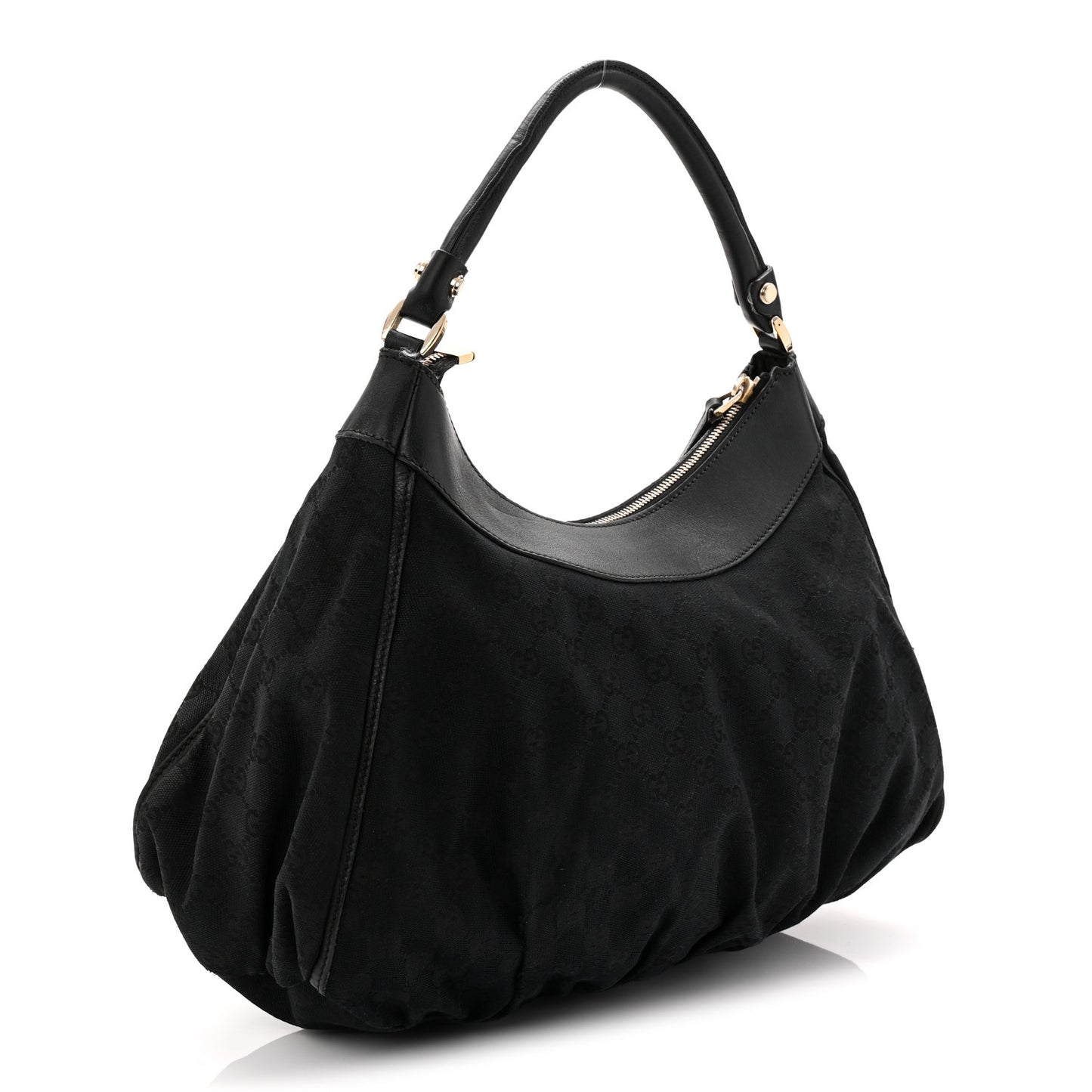 Monogram Large D Gold Ring Hobo Black