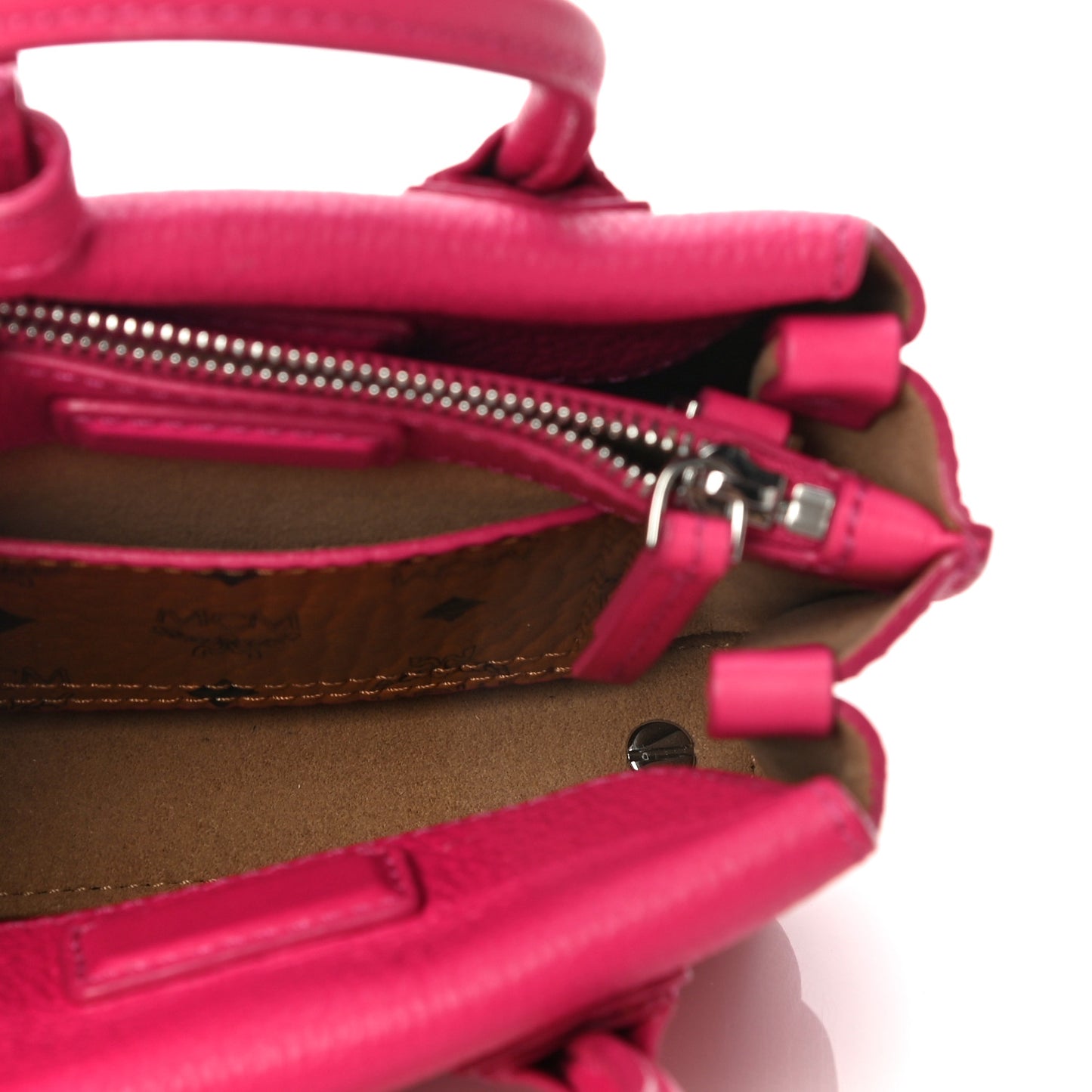 Grained Calfskin X-Mini Milla Tote Beetroot Pink
