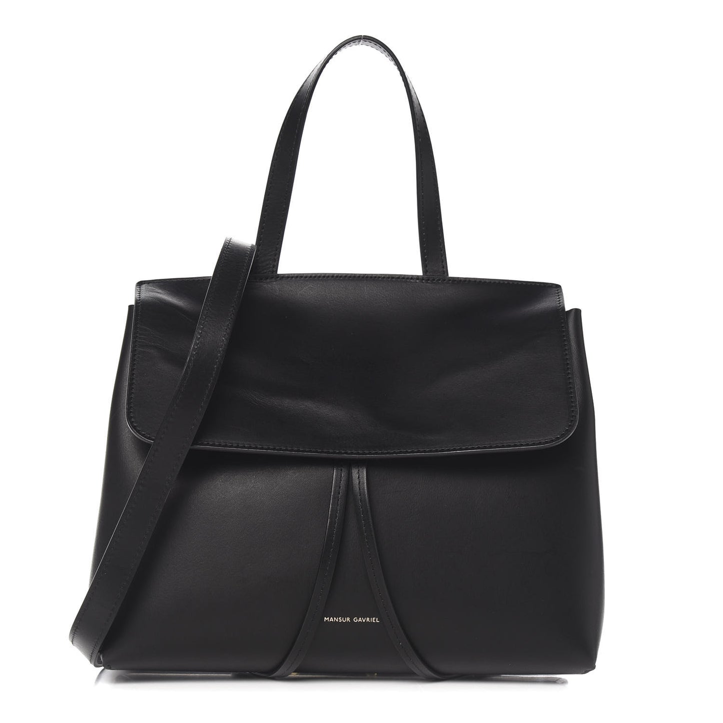 Calfskin Mini Lady Bag Black Blu
