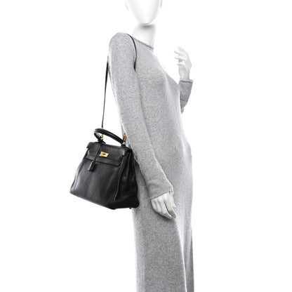 Hermes Fjord Kelly Retourne 32 Black 2 of 14