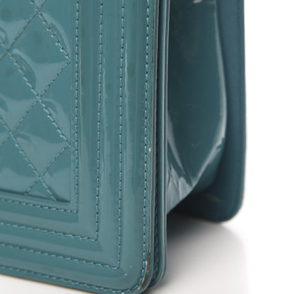 Chanel Patent Calfskin Quilted Medium Plexiglass Boy Flap Turquoise 15 of 15