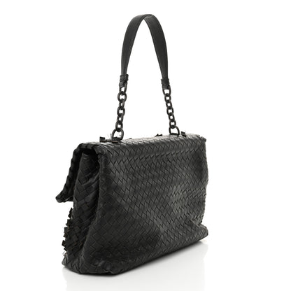 Bottega Veneta Nappa Intrecciato Fringe Flap Grey 3 of 13