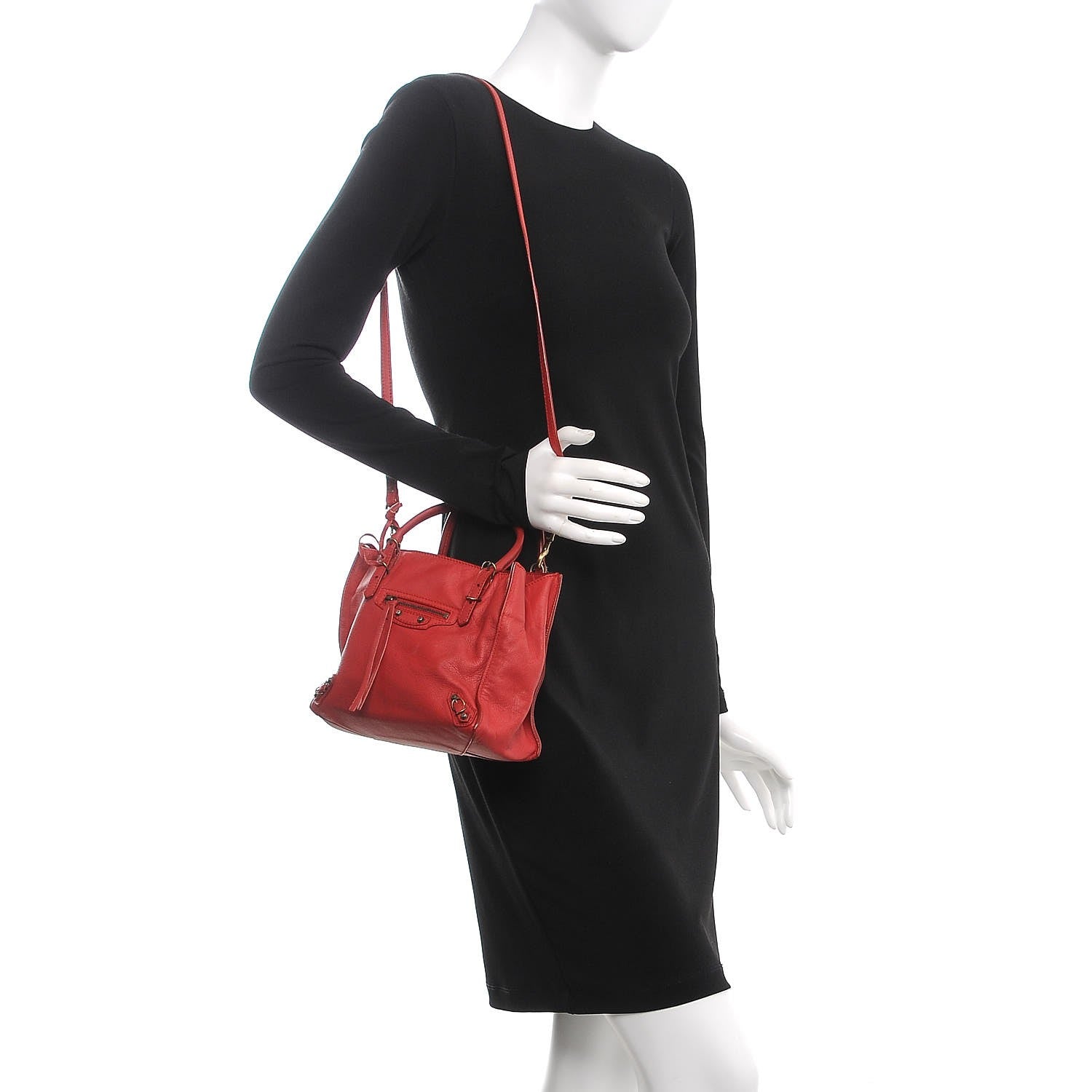 Balenciaga Veau Souple Papier Mini A4 Tote Rouge 2 of 15
