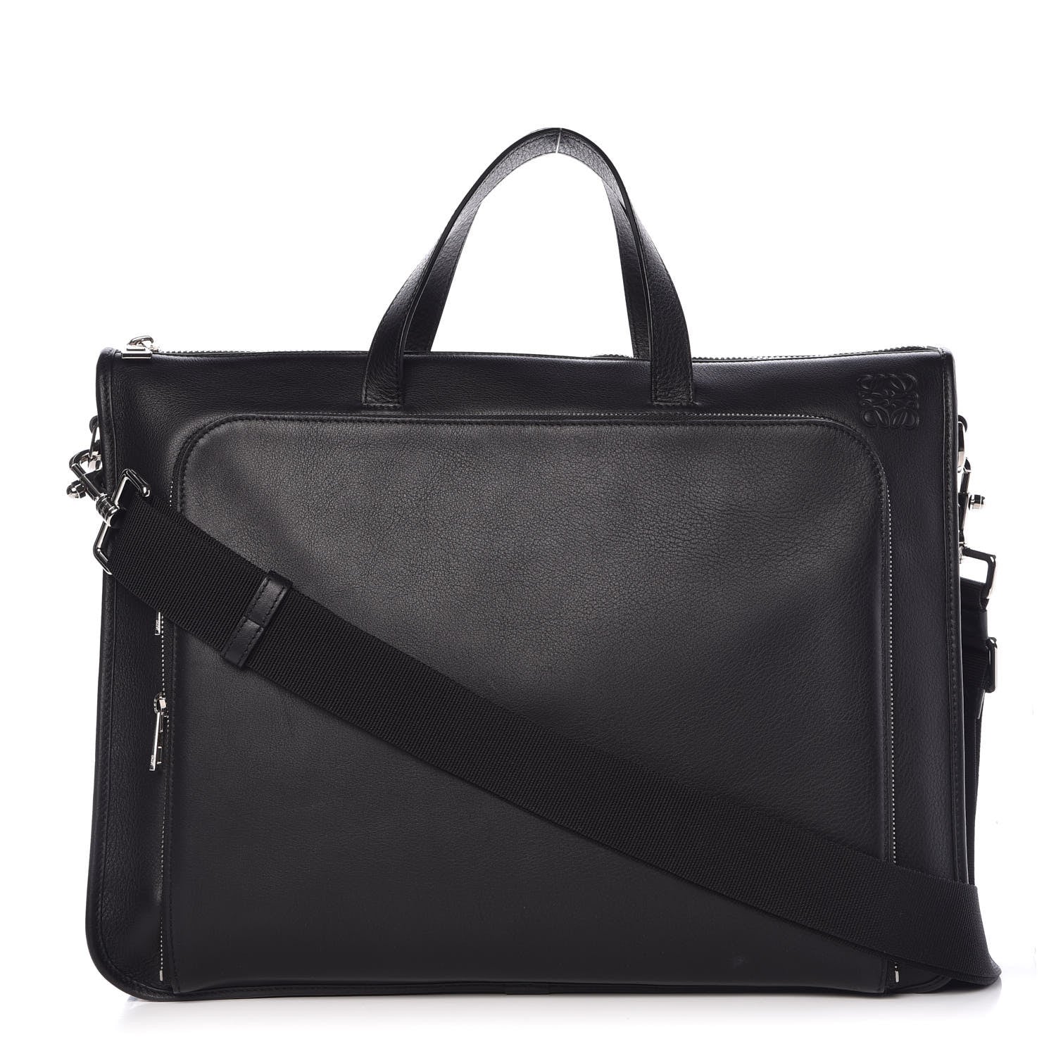 Loewe Calfskin Wide Briefcase Black 1 of 10