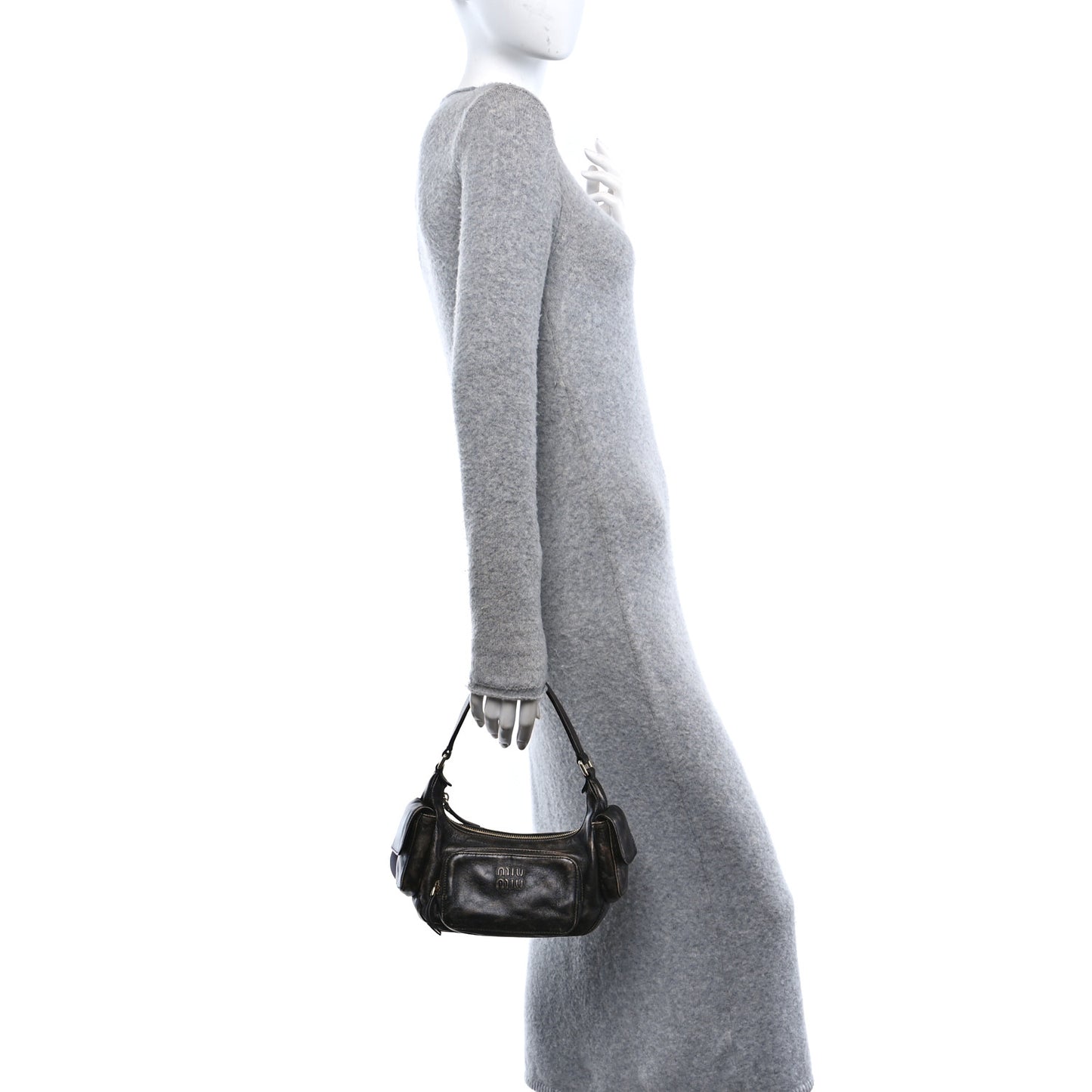 Distressed Nappa Pocket Bag  Sand Coffee