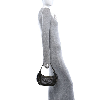 Miu Miu Distressed Nappa Pocket Bag  Sand Coffee 2 of 10