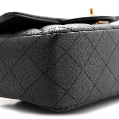 Chanel Metallic Caviar Quilted Mini Rectangular Flap Black 9 of 10