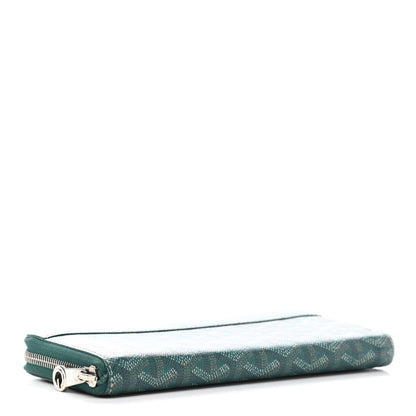 Goyard Goyardine Matignon Zip Around GM Wallet Green 4 of 8