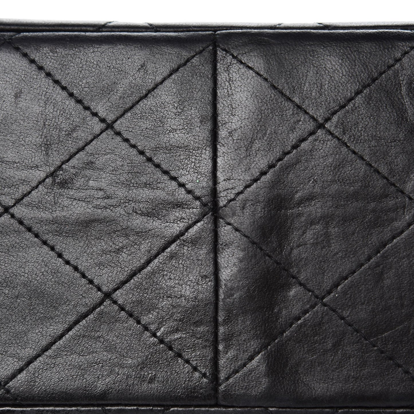Lambskin Quilted Jumbo Single Flap Black