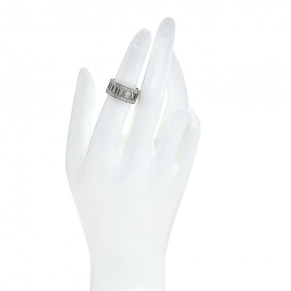 Tiffany 18K White Gold Diamond Wide Atlas Open Ring 50 5.5 2 of 4