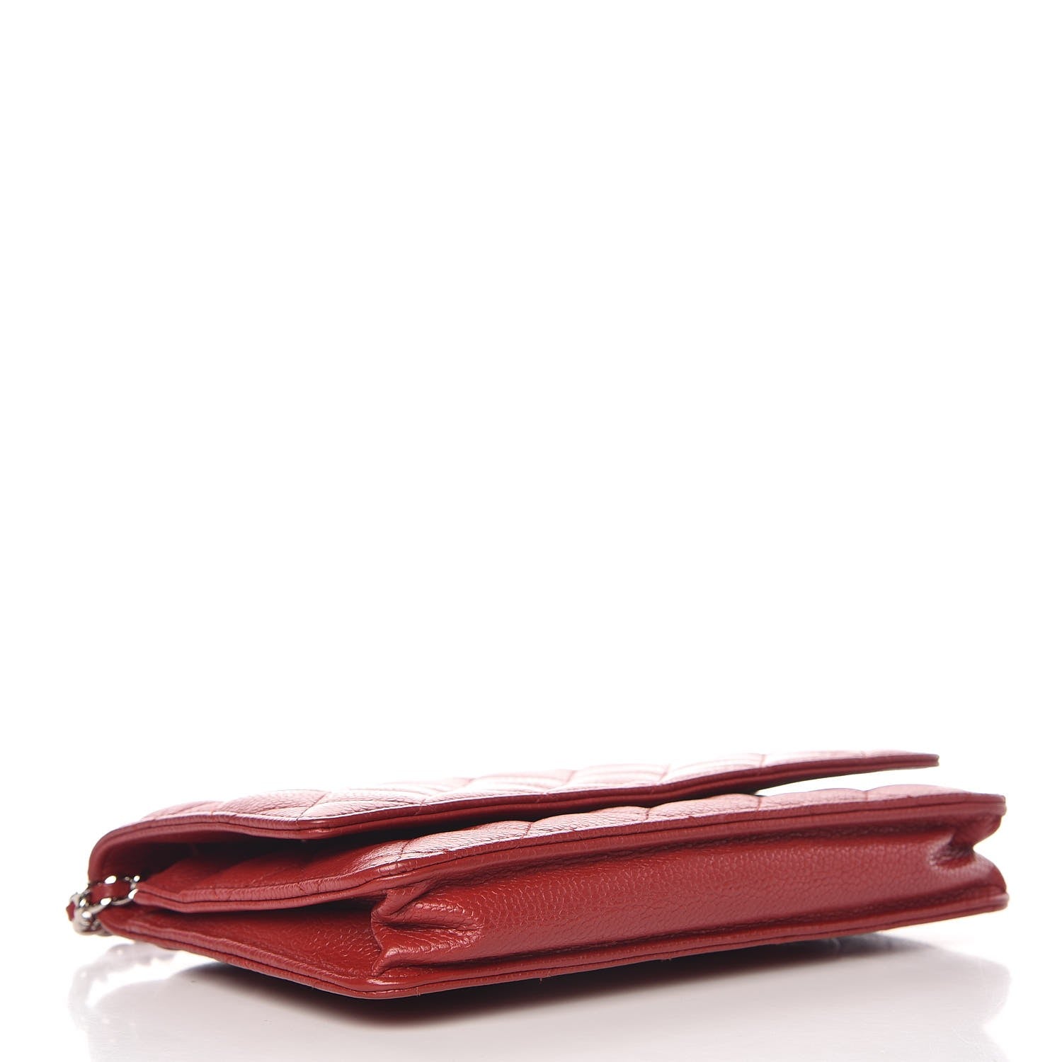 Chanel Caviar Quilted Wallet on Chain WOC Red 4 of 9